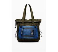 Desigual Grand sac à dos en nylon pour femme, vert, Einheitsgröße