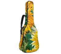Sac à dos d'été rembourré pour guitare acoustique avec bandoulière réglable Citrons jaunes et fruits tranchés, Multicolore 02, 42.9x16.9x4.7 in, Sac à dos décontracté