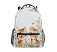 Sac À Dos Deux Tigres Mignons Rucksack Pour Travail | Sac a Dos Scolaire durable Cartable Scolaire Pour Randonnée