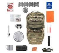 Sac à dos d'évacuation US Cooper 40 L Large V2 - avec équipement Brandit - Blizzard Camo