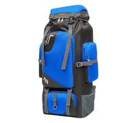 Sac à dos d'extérieur 70 L de grande capacité, portable et polyvalent, sac à dos léger pour homme et femme, adapté pour les voyages, le camping et les vacances, sac à dos de lycée, bleu, taille unique