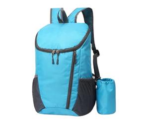 Sac à dos d'extérieur imperméable pliable 20 L, sac à dos léger pour camping, randonnée, randonnée, ranch, jeunes, terrain, voyage, aventures, 42 x 28 x 20 cm, bleu lac, Refer to description