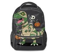 Sac à dos d'Halloween imprimé T-Rex pour enfants, cartable 3D, citrouille, bonbons, crâne, sac à dos de voyage, Impression 1., 44