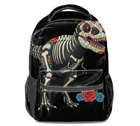 Sac à dos d'Halloween imprimé T-Rex pour enfants, cartable 3D, citrouille, bonbons, crâne, sac à dos de voyage, Print 4, 44