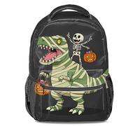 Sac à dos d'Halloween imprimé T-Rex pour enfants, cartable 3D, citrouille, bonbons, crâne, sac à dos de voyage, Print 2, 44