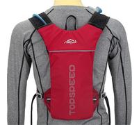 Sac À Dos D'hydratation De Voyage En Plein Air Avec Sac À Eau Pour Le Camping, Le Marathon, La Course, Etc., Rouge L Rouge