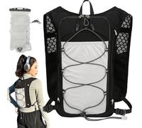 Sac à Dos d'hydratation réfléchissant, à Dos Course réglable, Sac Sport Respirant 16 Pouces avec Fonction de vessie d'eau de 1,5 L, d'extérieur en Nylon Durable avec Ajustement léger,