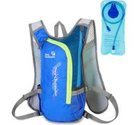 Sac à dos d'hydratation, sac à dos d'eau avec vessie de 2L, sac à dos d'extérieur avec système d'hydratation, bleu