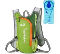 Sac à dos d'hydratation, sac à dos d'eau avec vessie de 2L, sac à dos d'extérieur avec système d'hydratation, vert