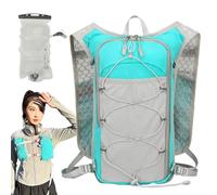 Sac à Dos d'Hydratation | Veste Réfléchissante Légère avec Poche À Eau - Sac Sportif Ajustable avec Poche À Eau 1.5L Respirant pour Randonnée Camping Vélo Sport Extérieur