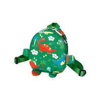 Sac à Dos Dinosaur Motif Cartoon Nylon Léger pour École Maternelle Primaire Fermeture Éclair Robuste Compartiment Spacieux Bretelles Respirantes Réglables Idée Cadeau Scolaire Fille (Green, One Size)