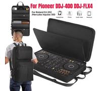 Sac à dos DJ pour Pioneer DDJ-400 DDJ-FLX4 pour Roland DJ-202, boîtier de mixage DJ, étui de contrôleur DJ, sangle d'épaule réglable antichoc black bag