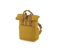 BagBase® BG118S Mini Sac à Dos avec Rabat Enroulable et Double Anses Recyclé - Mustard