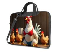 Sac à dos d'ordinateur pour homme Un coq dans un bikini tenant une tasse Sac pour ordinateur portable 17 pouces Sac à dos pour ordinateur portable Sac à dos de voyage, couleur, 26x36cm