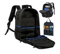 Sac à dos d'outils robuste rigide | Avec de multiples poches, sac à dos outillage robuste pour hommes Pour charpentier, soudeur, construction, extérieur,