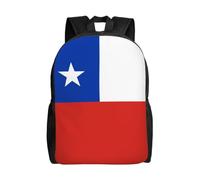 Sac à dos drapeau de l'Éthiopie pour collège lycée, ordinateur portable 15,6", sac à dos en tissu Oxford pour le travail, les affaires, les voyages, le sport, Drapeau du Chili, taille unique