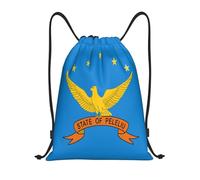 Sac À Dos Drapeau De Peleliu Gym Sack Résistant Sacs À Cordon Pliable Sac De Sport pour Vacances Camping Natation 36X42CM