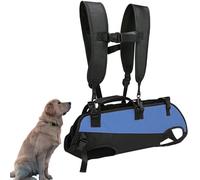 Sac à dos d'urgence pour chiens de petite et moyenne taille - Pour handicapés - Blessures articulaires - Pour chiens âgés - Escaliers de haut et bas - Écharpe de transport pour chien (bleu, S)