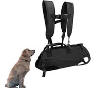 Sac à dos d'urgence pour chiens de petite et moyenne taille - Pour handicapés - Blessures articulaires - Pour chiens âgés - Escaliers de haut et bas - Écharpe de transport pour chien (noir, S)