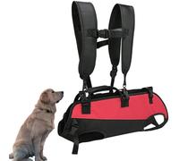 Sac à dos d'urgence pour chiens de petite et moyenne taille - Pour handicapés - Pour les blessures articulaires - Pour chiens âgés - Escaliers de haut et bas - Écharpe de transport pour chien (rouge