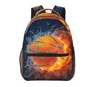 Sac a Dos Ecole Léger Sac de Livre d'école Basket-ball Eau Feu Tonnerre Lumière Personnalisé Backpack pour Voyage Garçons Ecole 29X40cm