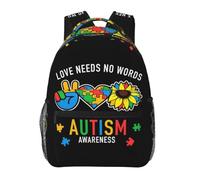 Sac a Dos Ecole Loisir Sac à Dos Enfant Tournesol de sensibilisation à l'autisme avec compartiment Daypacks pour Voyage Enfant Garçons 29X40cm