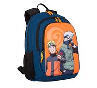 Sac à dos école Naruto - deux poches principales et poche avant - poches latérales - compartiment pour ordinateur et intérieur doublé - adaptables aux chariots - 19x31x42 cm - Toybags