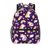 Sac a Dos Ecole Portable Sac à Dos pour Enfants Planètes Cheval Mers Étoiles Rainbow Nuages Cupcake Personnalisé Cartable Scolaire pour Ecole Voyage Maternelle 29X40cm