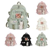 Sac à Dos Ecole Respirant Primaire 7-10 ans, Imperméable en Nylon pour Enfants avec Pendentif Sac Maternelle