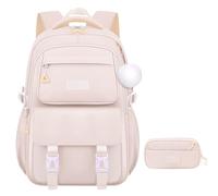 Sac a Dos École Sac à Dos Ecole Primaire Ados Fille Sac D'école Sac à Dos Scolaire Lycée Ado Fille Sac à Dos École Lycee Sac à Dos Ecolier Étudiant Sac à Dos pour L'école Sac a Dos Écolier Beige