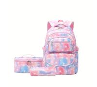 Sac à Dos Écolier 3 Pièces, Cartable Fille Garçon Oxford Imperméable 40cm