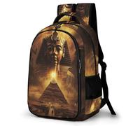 Sac à Dos Égyptien Pharaon of Égypte Collège Filles et Garçons Sac Scolaire Vintage 11-15 Ans Grand Format Léger Durable pour Cadeau du Nouvel An École Voyage et Loisirs Usage Quotidien