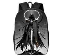 Sac à dos élégant au design de dessin animé pour hommes et femmes - Sac à dos Oxford durable avec bretelles réglables, compartiment pour ordinateur portable et design unique à capuche p Noir