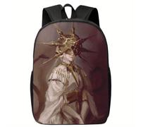 Sac à dos élégant en toile avec motif chevalier médiéval ¿ Grande capacité, bretelles réglables, fermeture éclair durable pour l'école et les loisirs, sac à dos pour l'école Noir