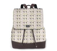 Sac à dos élégant et polyvalent pour femme avec imprimé esquisse rose