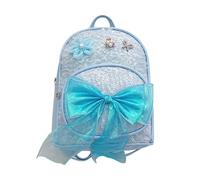 Sac à dos élégant pour école maternelle avec design scintillant et nœud Fonctionnel durable pour activités de loisirs des enfants (Blue, One Size)