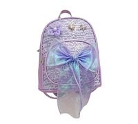 Sac à dos élégant pour école maternelle avec design scintillant et nœud Fonctionnel durable pour activités de loisirs des enfants (Purple, One Size)