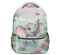 Sac à dos éléphant imprimé aquarelle de rêve, sac à dos pour enfants, durable et léger, parfait pour les étudiants et les voyages, 02, L