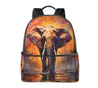 Sac à dos éléphant pour femme et homme - Sac d'école ethnique indien - Sac à dos décontracté pour l'école, le voyage, le travail