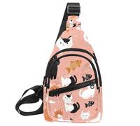 Sac à dos en bandoulière pour femme, chien, chat, chiot (2), Multicolore 17., 11.8x7x1.5in/30x18x4cm