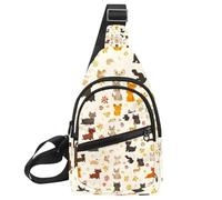 Sac à dos en bandoulière pour femme, chien, chat, chiot (2), Multicolore 20., 11.8x7x1.5in/30x18x4cm