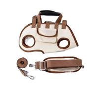 Sac à dos en bandoulière pour petit chien avec attache pour laisse - Harnais mains libres pour chats et chiots - Idéal pour les voyages en plein air (L)