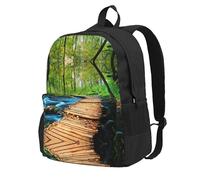 Sac à dos en bois pour l'école, les adolescents, les garçons et les filles, sac à dos léger et décontracté pour hommes et femmes, étudiants, adultes