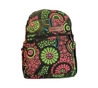 Sac à dos en coton pour femme sac à main ethnique indien pour femme hippie boho (Vert 01)