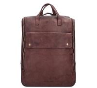 Sac à dos en cuir - HAROLD'S - Modèle Submarine - 37 cm - Compartiment Laptop - Marron