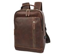 Sac à dos en cuir pour homme - Sac à dos vintage pour ordinateur portable avec matériel en laiton, sangles rembourrées et plusieurs compartiments | Sac à dos en cuir | Dale Brown