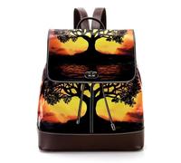 Sac à dos en cuir PU avec motif tête de mort avec fleurs pour adultes, sac à dos tendance unisexe pour étudiants, cartable, Multicolore 09, 27x12.3x32cm