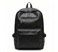 Sac à dos en cuir PU vintage, sac quotidien classique de taille normale, convient pour l'école, les voyages, le travail, sac d'école en cuir PU imperméable UnicolorePolyuréthane