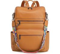 Sac À Dos En Cuir Souple Avec Compartiment Pour Ordinateur Portable De 14 À 15 Pouces Et Sac À Bandoulière Convertible[H3412]