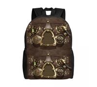 Sac à dos en cuir Steampunk personnalisé pour ordinateur portable, sac à dos tendance pour hommes et femmes, pour étudiants, pilotes, chasseurs, casques Noir